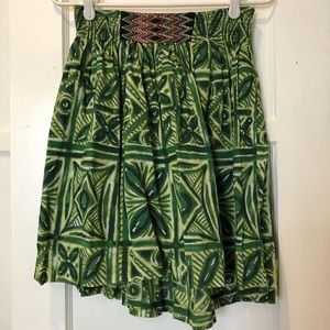 Anthropologie green skirt
